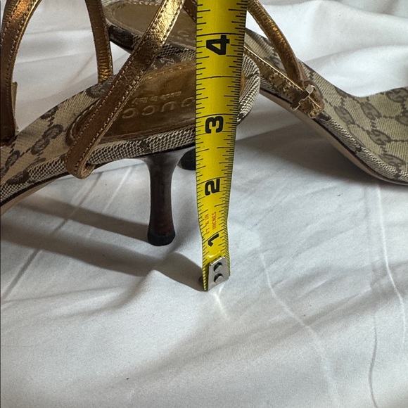 Gucci Gold and Brown Women's Kitten Heels - Picture 6 of 6